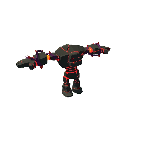 Polygonal Golem Orange